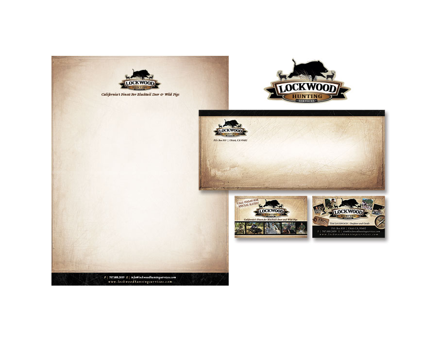 Lockwood Hunting Services - Logo Design and Branding, Stationery, Letterhead, Envelopes, and Business Cards