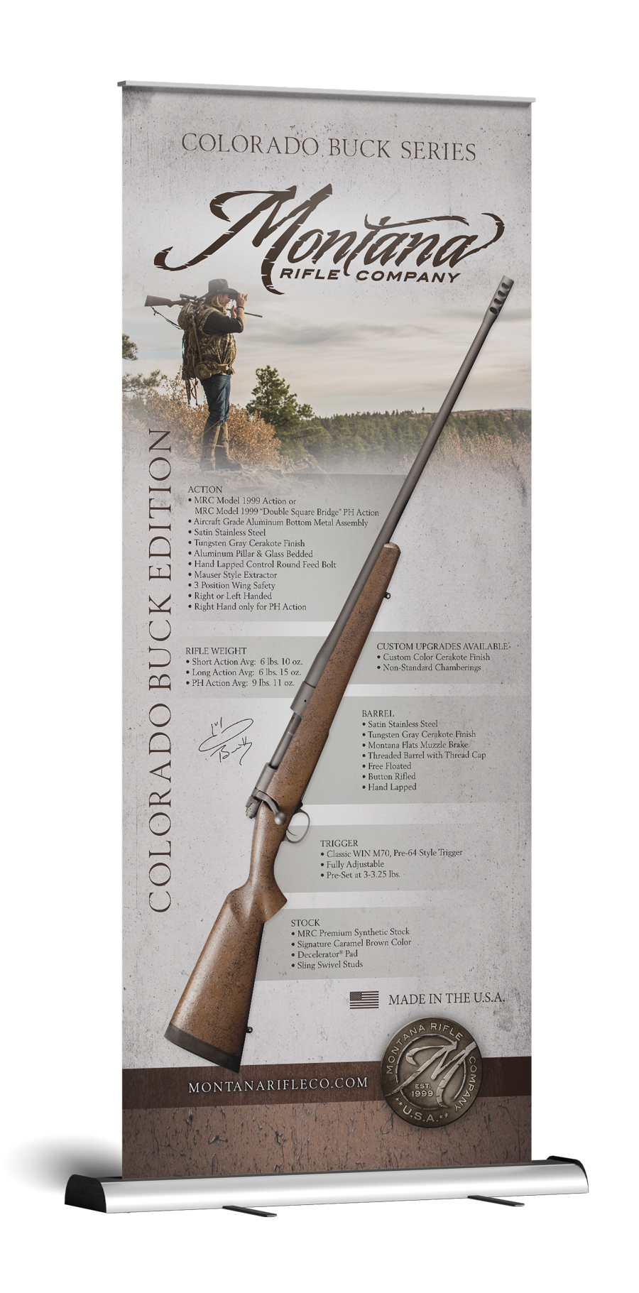 Montana Rifle Company - Colorado Buck Edition Rifle - Pop Up Banner Design & Print Production