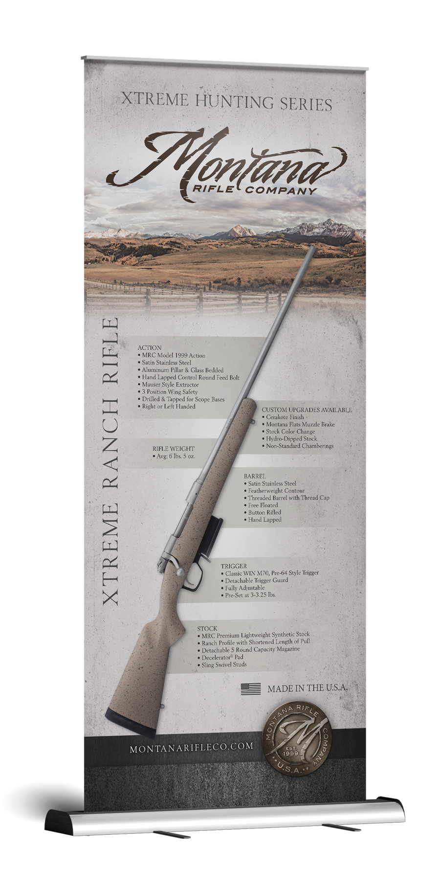 Montana Rifle Company - Ranch Rifle - Pop Up Banner Design & Print Production