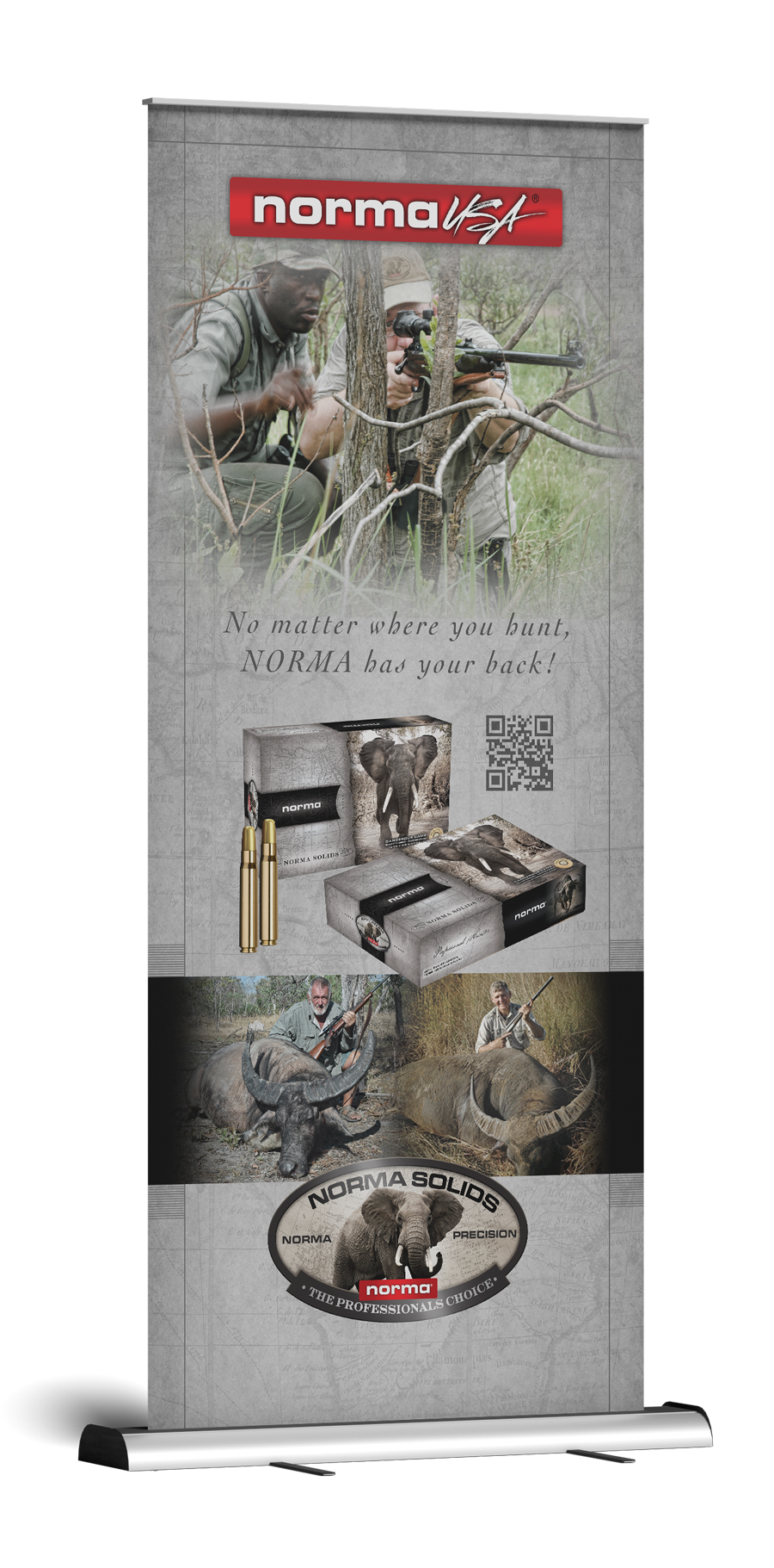 Norma USA Ammunition Solids - Pop Up Banner Design & Print Production