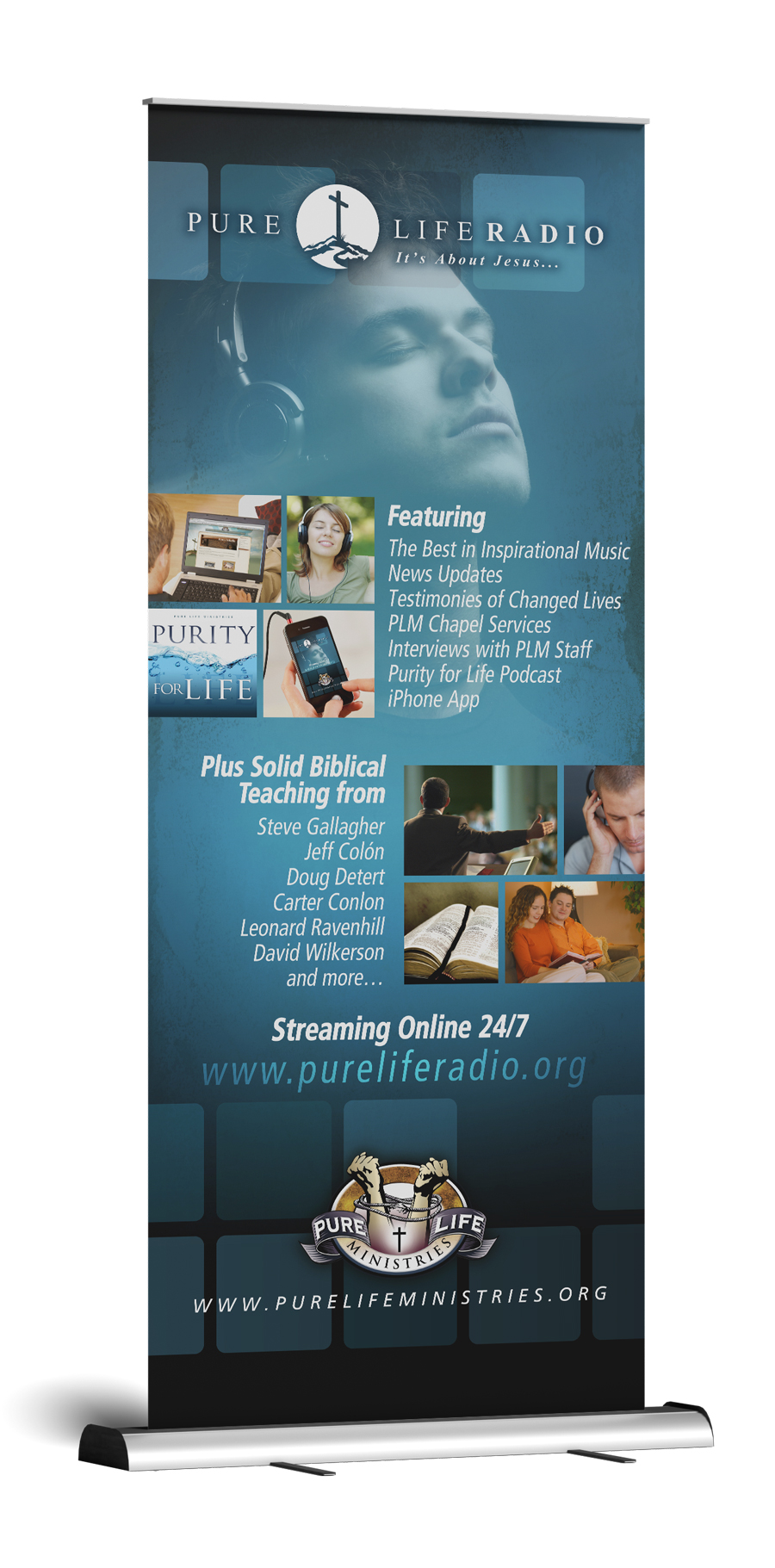 Pure Life Ministries Pop Up Banner Design & Print Production
