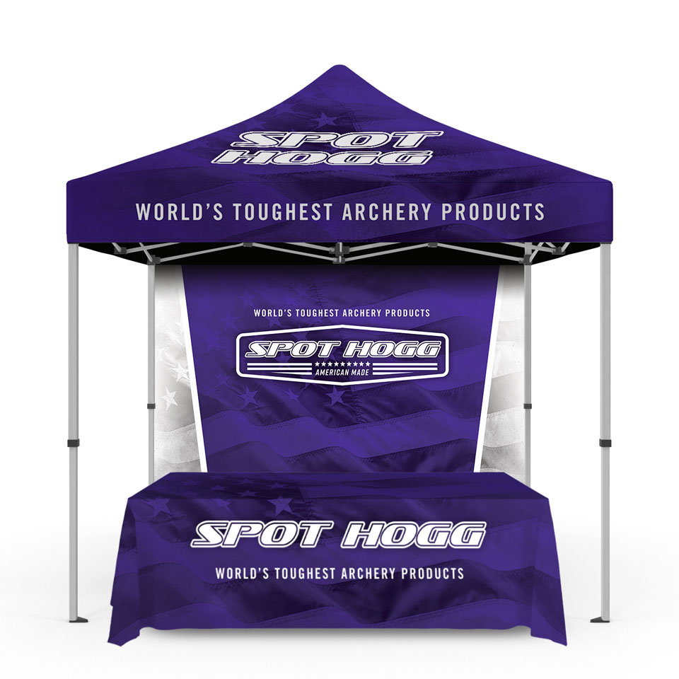 Spot Hogg Archery Products - Canopy Tent & Table Cover & Backdrop Design & Print