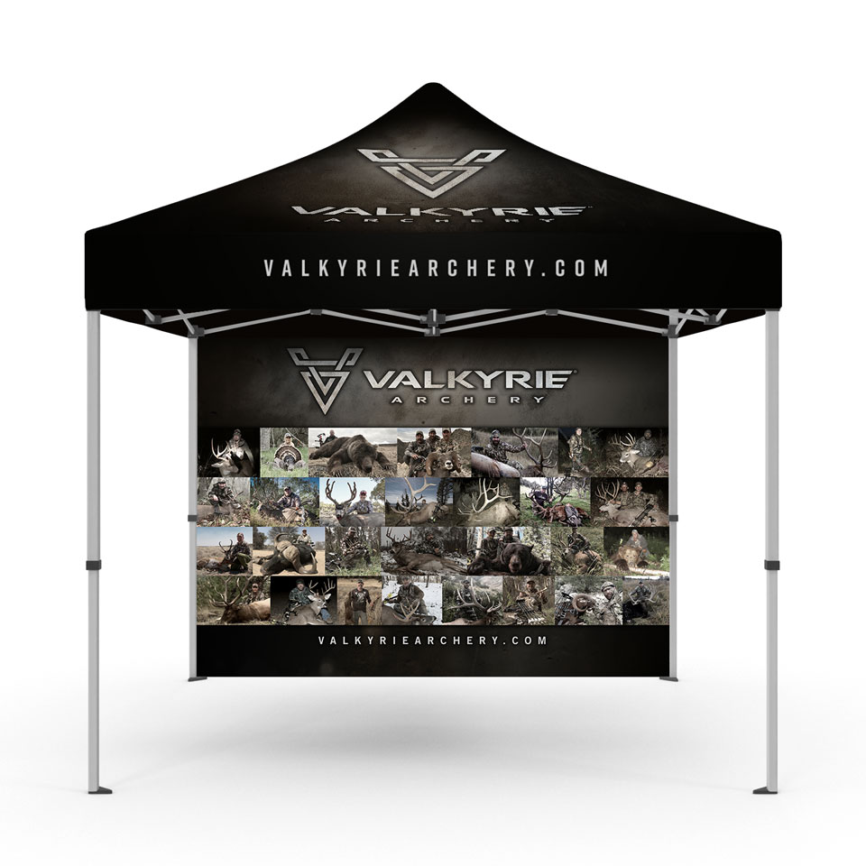 Valkyrie Archery Products - Tradeshow, Event Canopy Tent & Backdrop Cover Design & Print