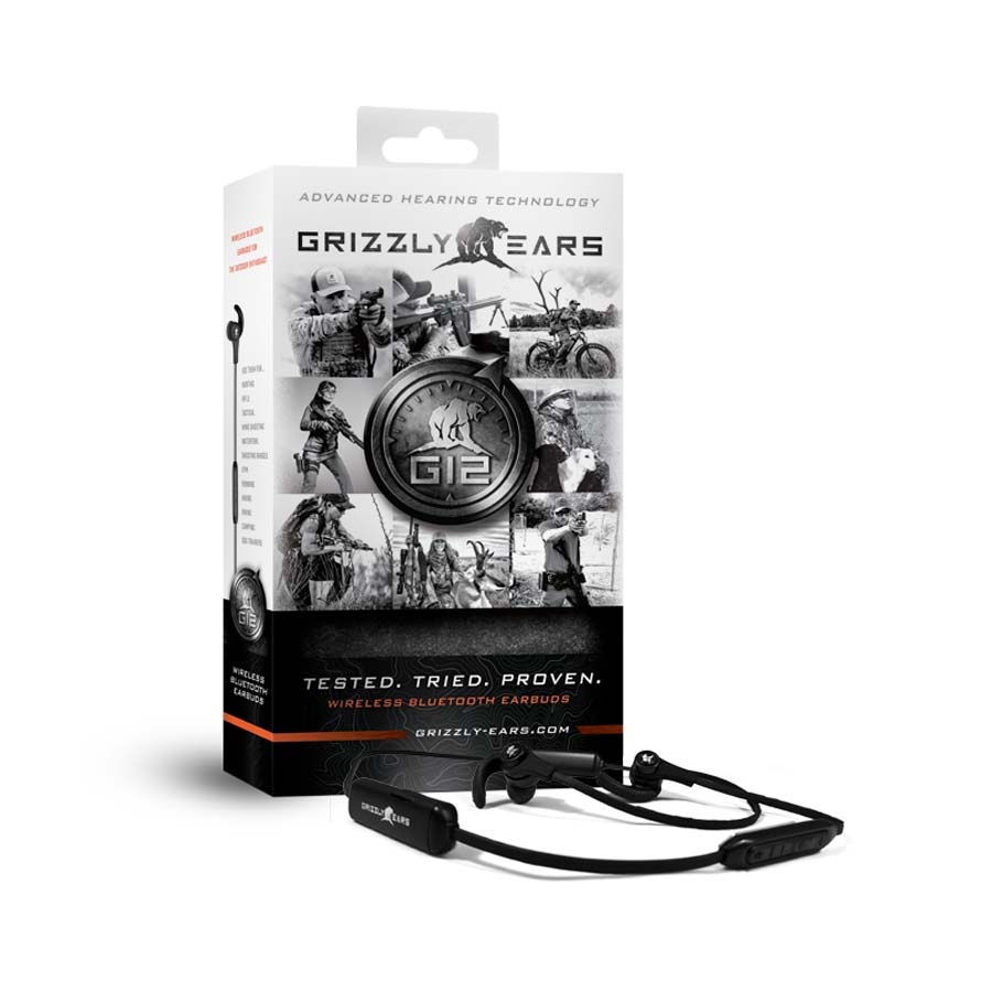 Grizzly Ears Wireless Earbuds G12 - Product Package Design & Layout