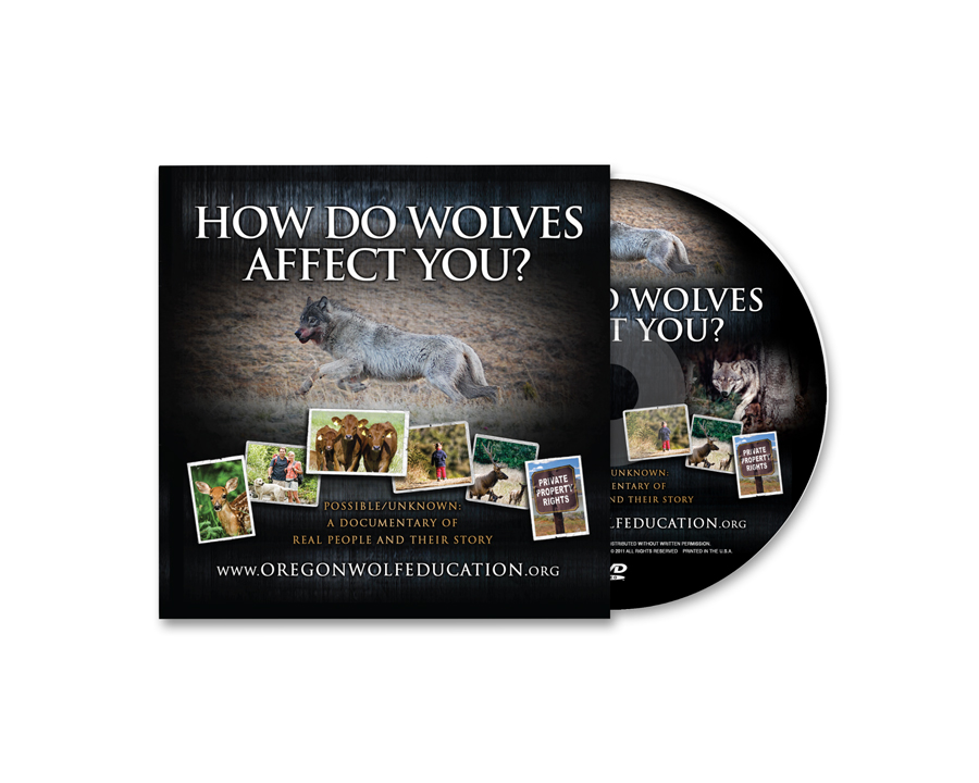 Oregon Wolf Education - CD/DVD Package Design and Layout, Production