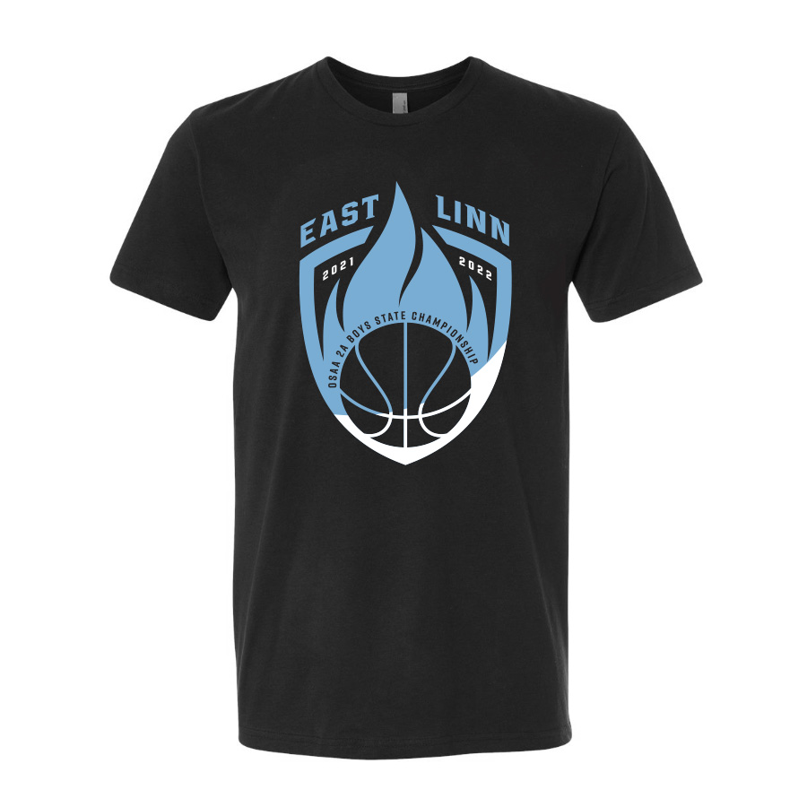 East Linn High School 2021-22 Basketball Oregon - Logo Icon TShirt Apparel Design & Layout, Production