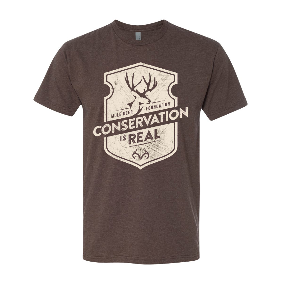 Mule Deer Foundation Conservation is Real - Logo Icon T-Shirts Apparel Design & Layout, Production