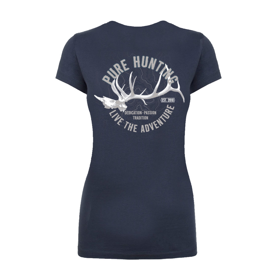 PH Pure Hunting Elk Skull - Logo Icon T-Shirt Apparel Design & Layout, Screenprinting