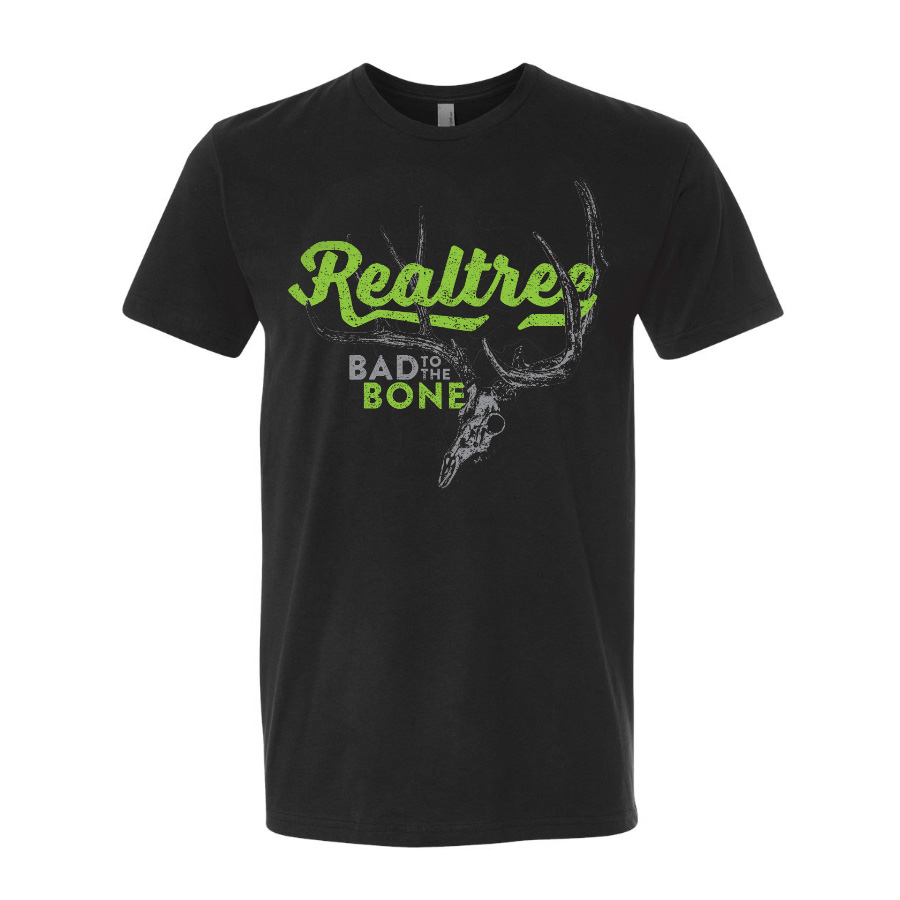Realtree Bad to the Bone - Logo Icon TShirt Apparel Design & Layout, Production
