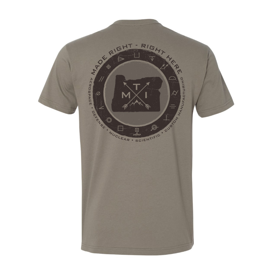 MTI Albany Metal Technology Oregon Made - Logo Icon T-Shirt Apparel Design & Layout, Screenprinting
