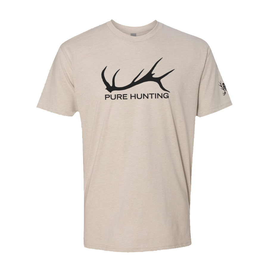 Pure Hunting Elk Rack - Logo Icon T-Shirt Apparel Design & Layout, Production